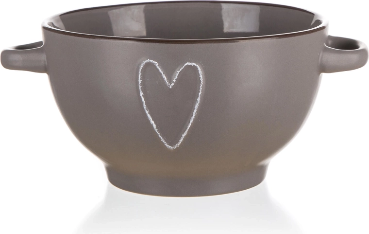 Bol en céramique HEART 14 cm beige