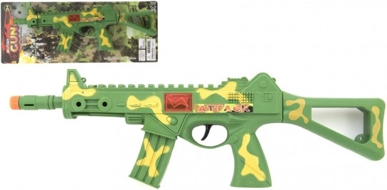 Mitraglietta giocattolo in plastica a inerzia 42 cm
