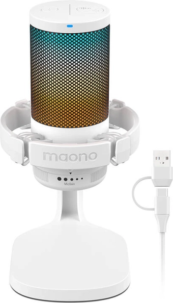 USB kondenzátorový mikrofón MAONO DGM20 biely