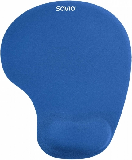 Tappetino ergonomico blu per mouse con supporto per polso SAVIO