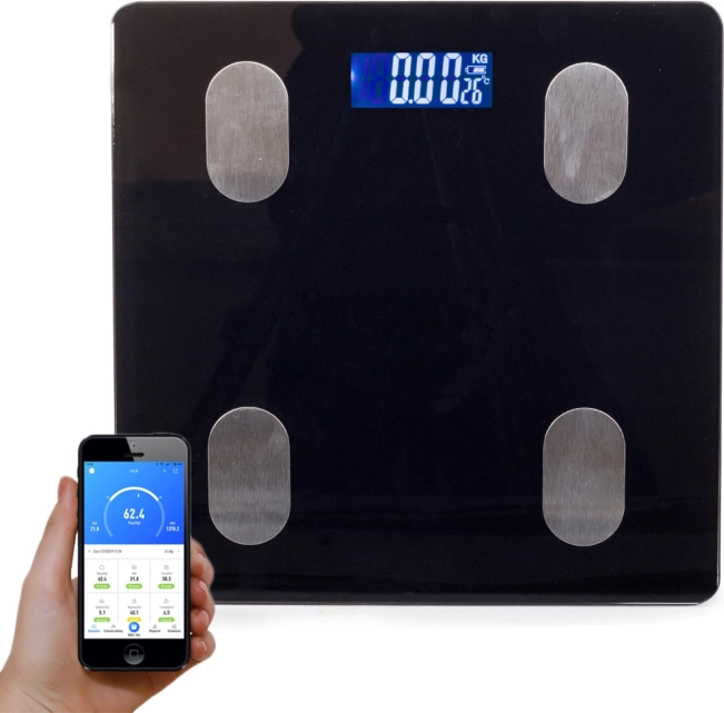 Analytická chytrá bluetooth koupelnová váha do 180 kg