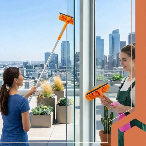 Asta telescopica 1,8 m per raggiungere in sicurezza senza scala