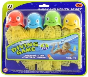 Diving Octopuses – set of 4 pieces