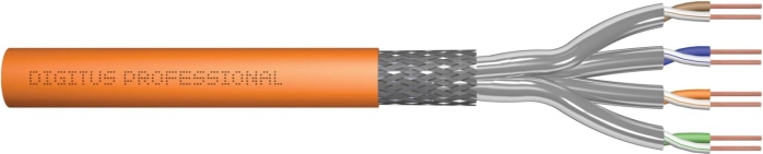 CAT7, S/FTP, Dca, filo, AWG 23/1, LSOH, 50 m, arancione