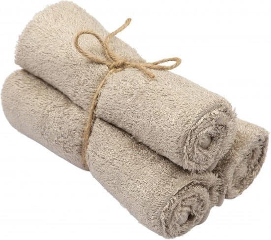 Asciugamani in bambù Timboo 29,5 × 50 cm Feather Grey - 3 pz