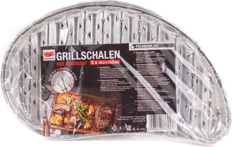 Aluminiumsgrillbakker - 5 stk.