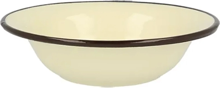 Ciotola smaltata Silesia Rybnik 0,55 l, diametro 18 cm, color crema