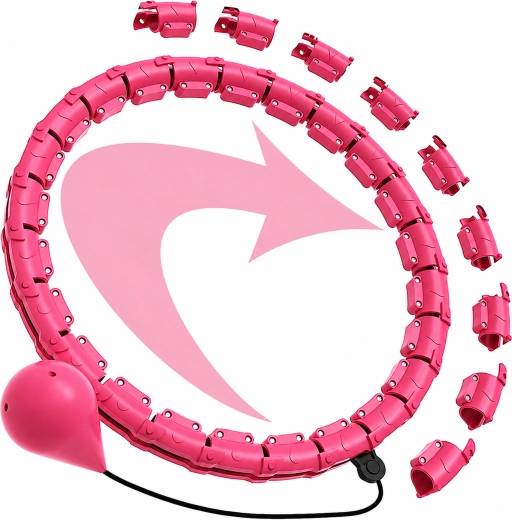 Adjustable smart weighted hula hoop with massage bumps + slimming belt