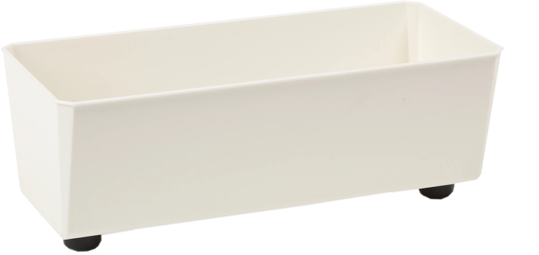 Saga flower bowl 37.5 × 17 cm – cream, made from recycled plastic