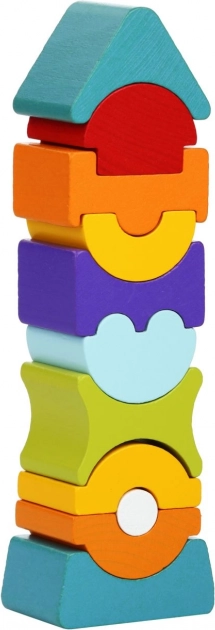 Torre di equilibrio in legno CUBIKA – puzzle da 11 pezzi