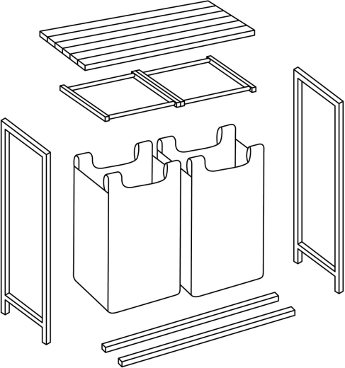 Removable liners with handles for easy carrying