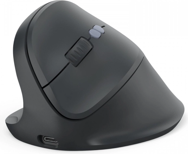 Mouse verticale ergonomico per mancini nera
