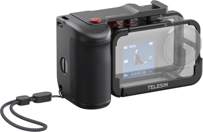 Boîtier de protection Telesin avec poignée pour DJI Osmo Action 3/4/5