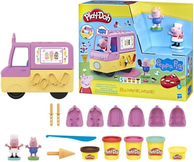 Play-Doh sada zmrzlinářské auto Peppa Pig