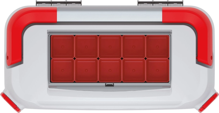 Organizer integrato con coperchio trasparente