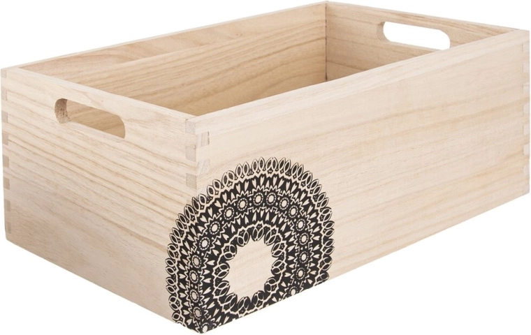 Cassetta in legno mandala 26 × 16 × 11 cm