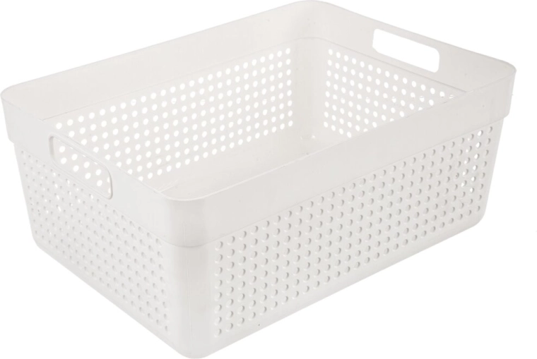 Cestino portaoggetti Terra bianco 32,5 × 23,5 × 14 cm