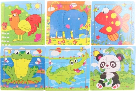Wooden crocodile puzzle, 9 pieces
