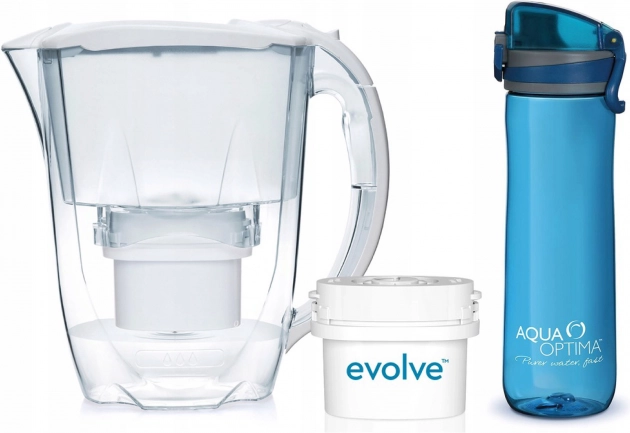 AQUA OPTIMA Oria Water Filter Jug 2.8 l + 60-day filter + 600 ml bottle