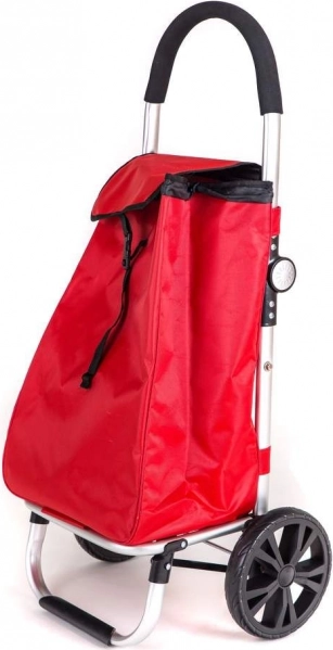 Folding shopping bag on wheels 98 × 48 × 36 cm, red