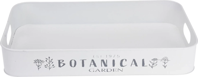 Elegant garden motif in white and gray