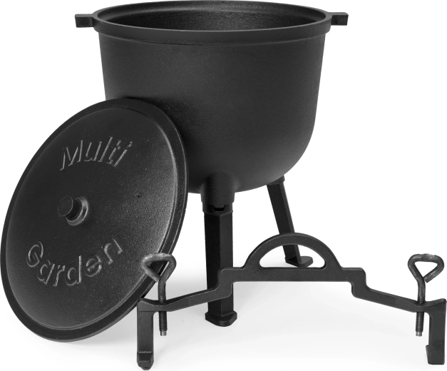 Ensemble complet : marmite, couvercle et support