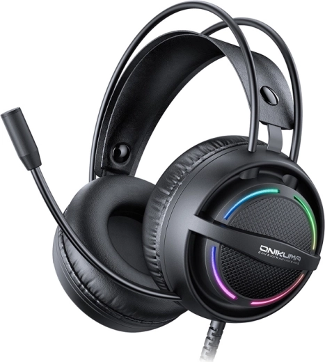 ONIKUMA X88 gamer fejhallgató RGB világítással és mikrofonnal