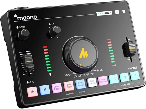 Scheda audio e mixer Maono AMC2 Neo per streaming e podcast