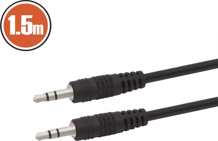 Cavo audio Jack da 3,5 mm – Jack da 3,5 mm, 1,5 m, nero