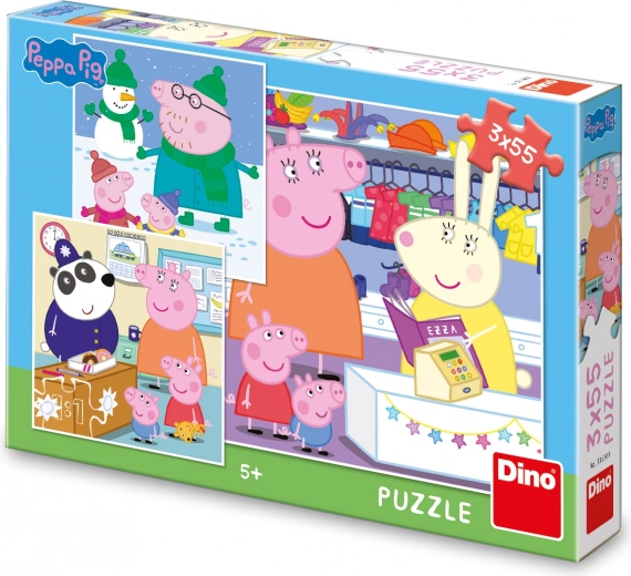 Puslespil PEPPA PIG – sjov eftermiddag 3×55 brikker