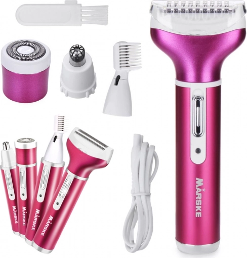 Women’s Epilator and Shaver 4-in-1 with Interchangeable Heads – Pink