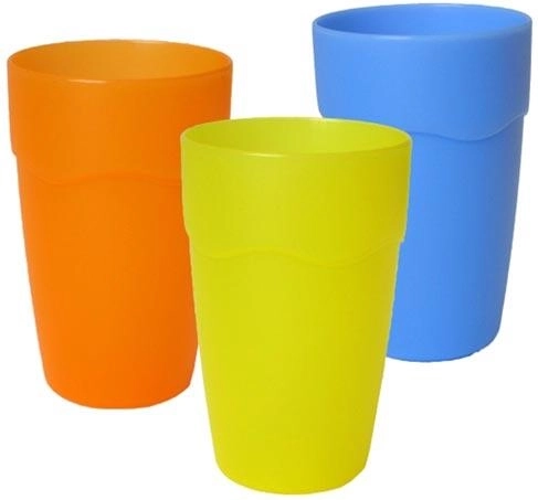 Bicchiere 0,4 l in plastica opaca – mix di colori