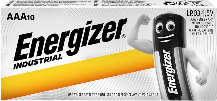 ENERGIZER Industrial AAA LR03 alkaline batteries, 10 pcs (bulk)
