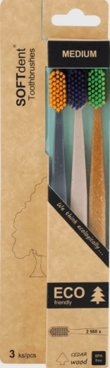SOFTdent Soft Dent ECO četkica za zube medium 3 kom