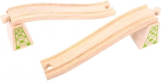 Overpass Tracks with Pillars 2 pcs Bigjigs Rail