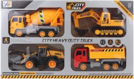 Set de véhicules de chantier pour enfants 4 pcs