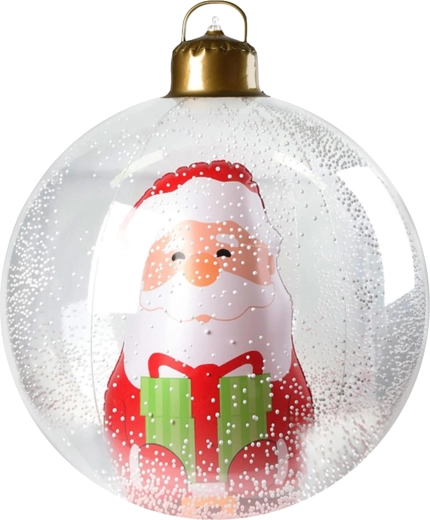 Oppustelig dekorativ julekugle 60 cm