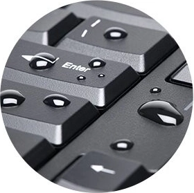 Tiché a odolné klávesy proti polití