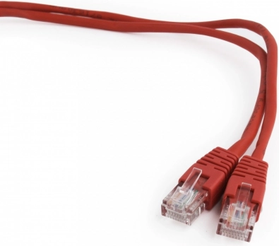 Cavo patch cat. 5e con protezione colata 0,5 m rosso