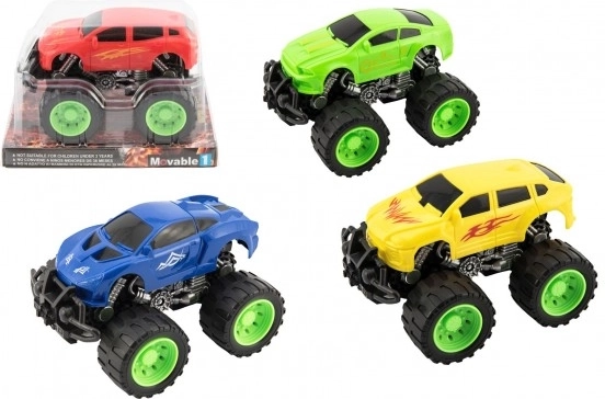 Friction-powered off-road car with large wheels 13 cm, plastic
