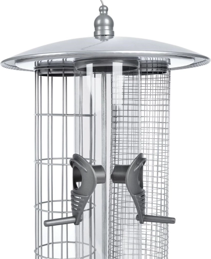 Sturdy metal construction and protective roof