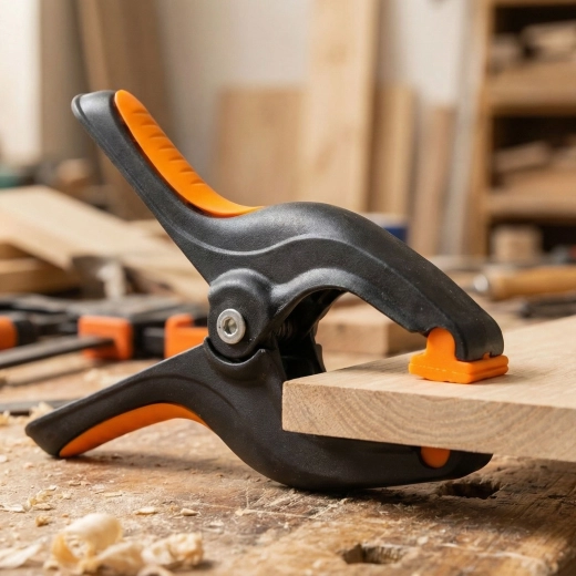 Spring clamp 55 mm black/orange
