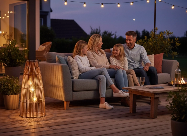 Luce atmosferica per sedute all’aperto