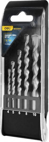 Komplet svedrov za zid Deli Tools 4–10 mm (5 kosov)