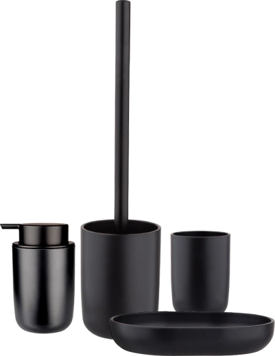 Set di 4 accessori da bagno in nero opaco
