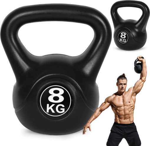 Kettlebell 8 kg ModernHome – plastic kettlebell for strength training and rehabilitation