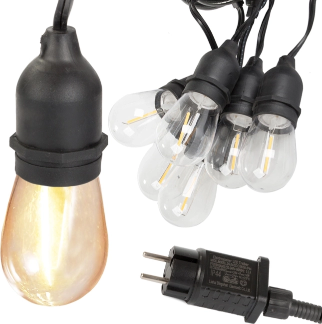 Vrtna svjetlosna girlanda GARDEN GIRL, 10 LED žarulja E27, 10 m, IP44