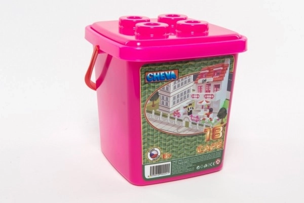 Set di costruzione CHEVA Pasticceria in secchiello, 215 pezzi