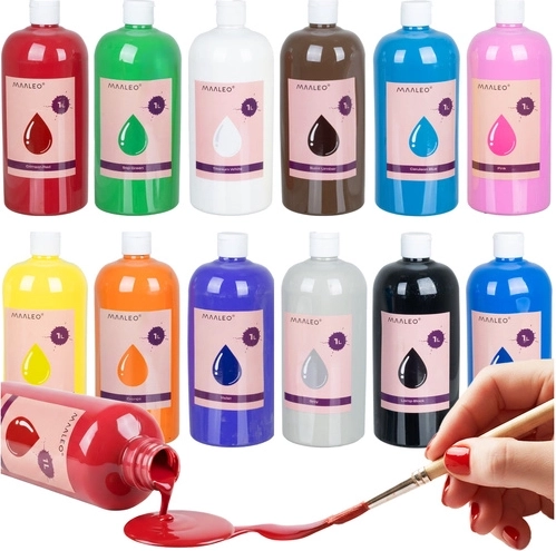 Colori a tempera MAALEO 12 colori da 1 l - 12 pezzi