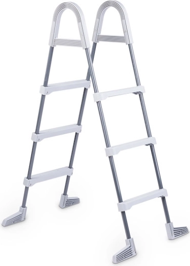 Steps for an above-ground pool for wall height up to 1.07 m – grey